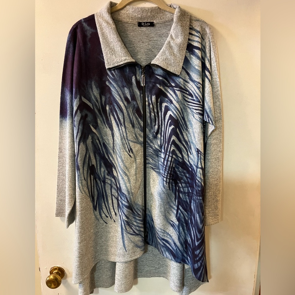 Lightweight swing cardigan (high low) by Et Lois